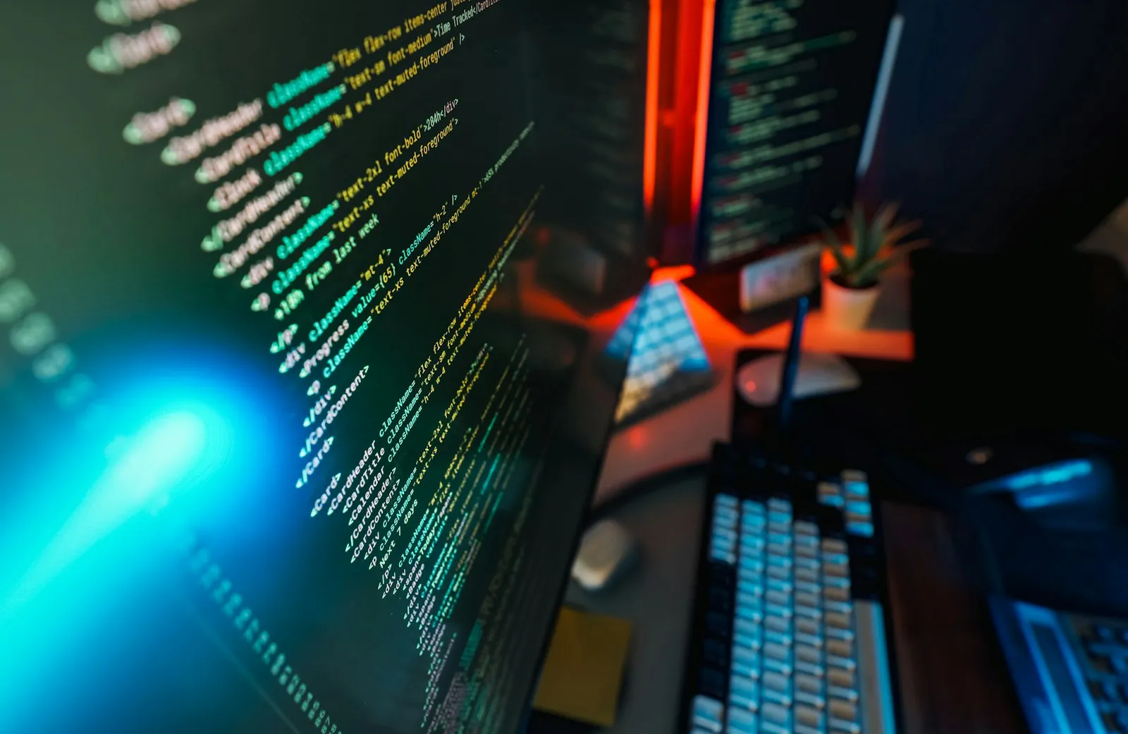 Colourful code on a developer's monitor, the daily view when using AI coding assistants